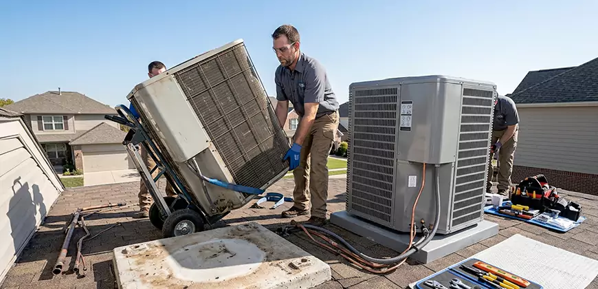 Emergency Air Conditioning Unit Swap in Marina